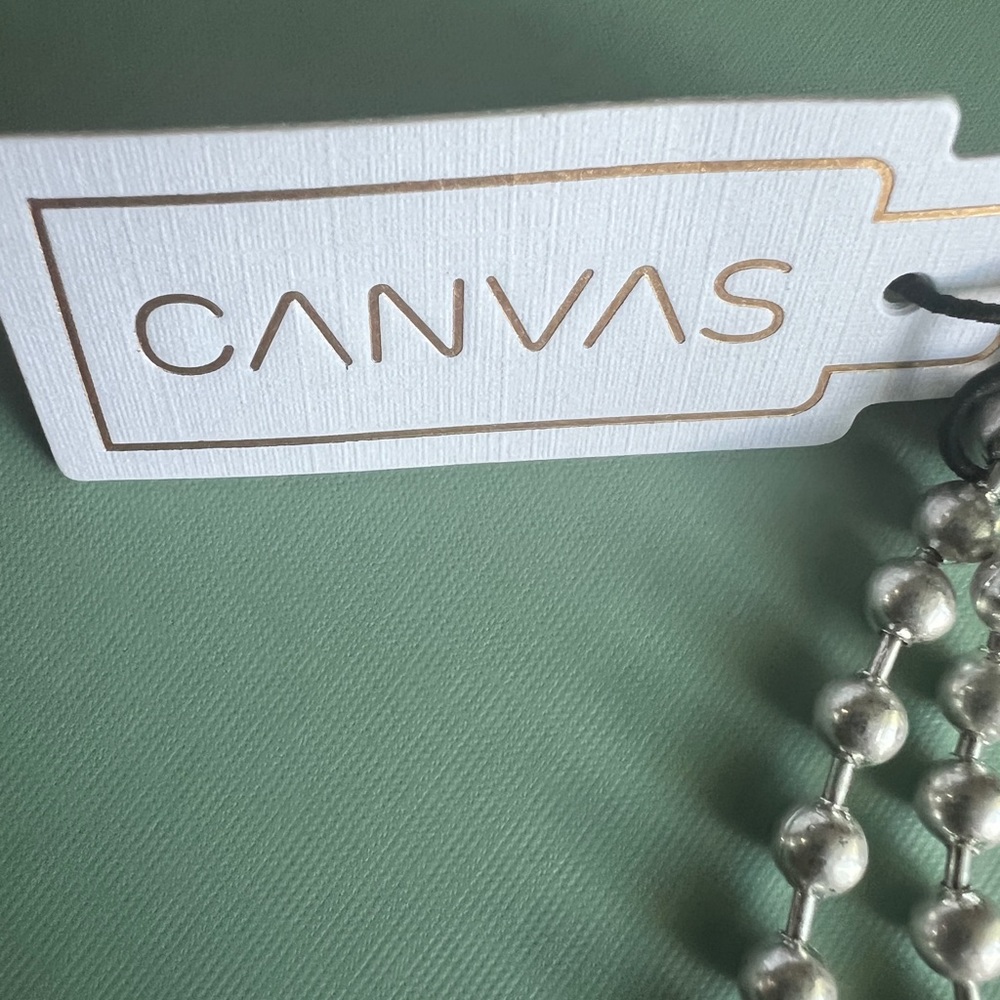Canvas silver double beaded heart charm bracelet with heart in worn gold - NWT - Picture 4 of 7